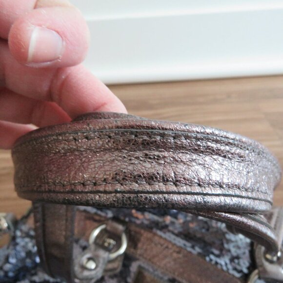 COACH Limited Edition Poppy Spotlight Sequin Metallic Top Handle Crossbody Bag - Picture 16 of 16